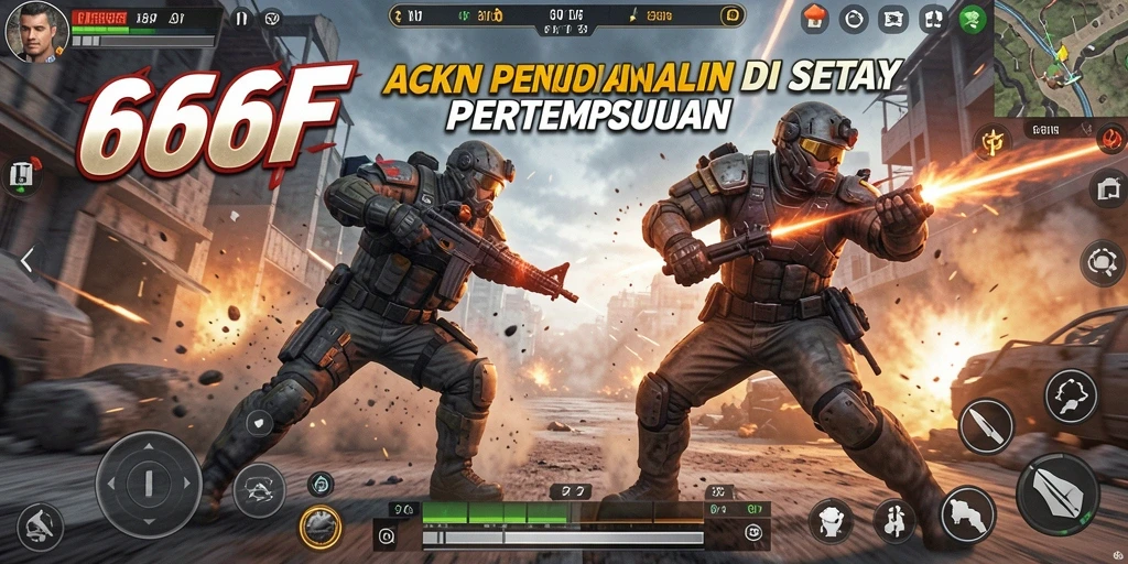 Screenshot gameplay <strong>666F</strong> menampilkan aksi pertempuran yang mendebarkan.