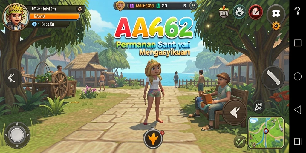 Tampilan gameplay seru dan menantang di AA62.