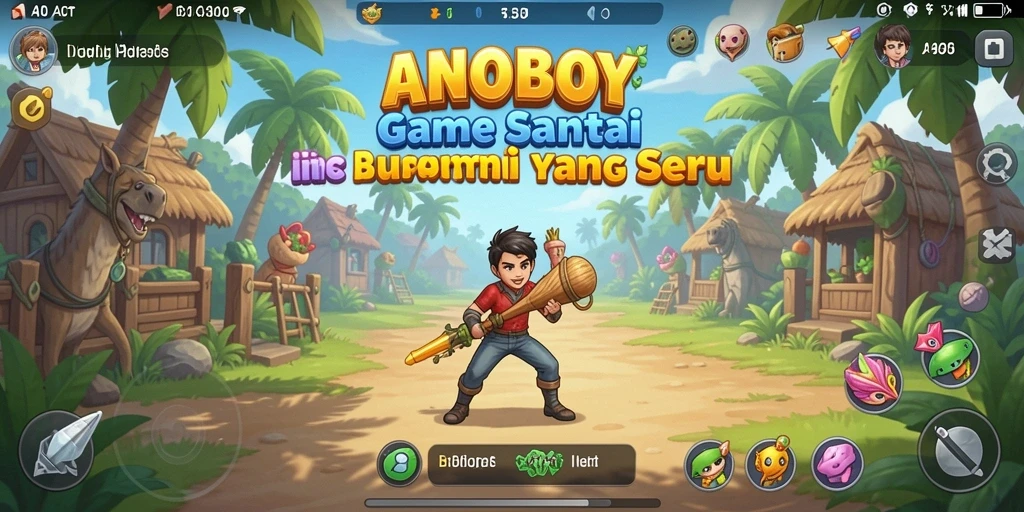 Screenshot ANOBOY menampilkan gameplay santai yang seru.