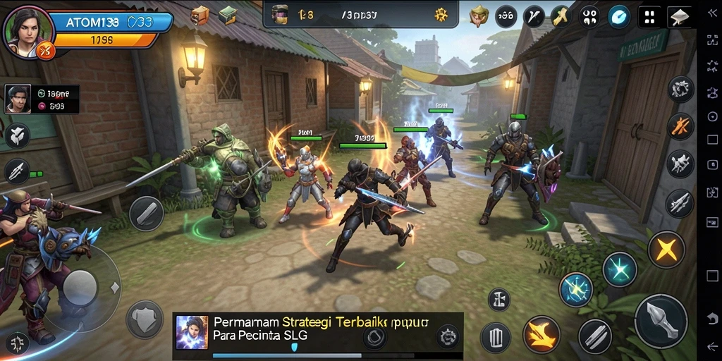 Tampilan gameplay ATOM138 yang menegangkan dan strategis.
