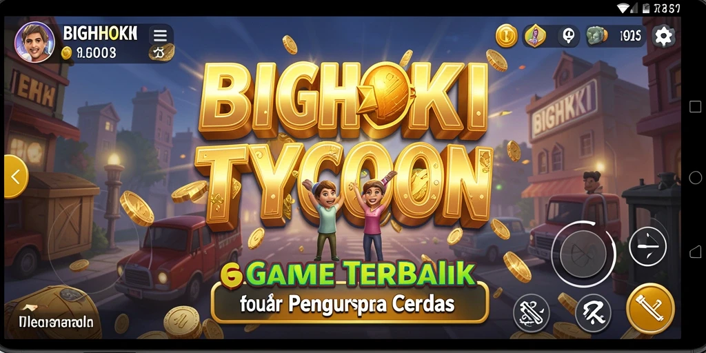 Screenshot utama BIGHOKI menampilkan keseruan gameplay Tycoon.