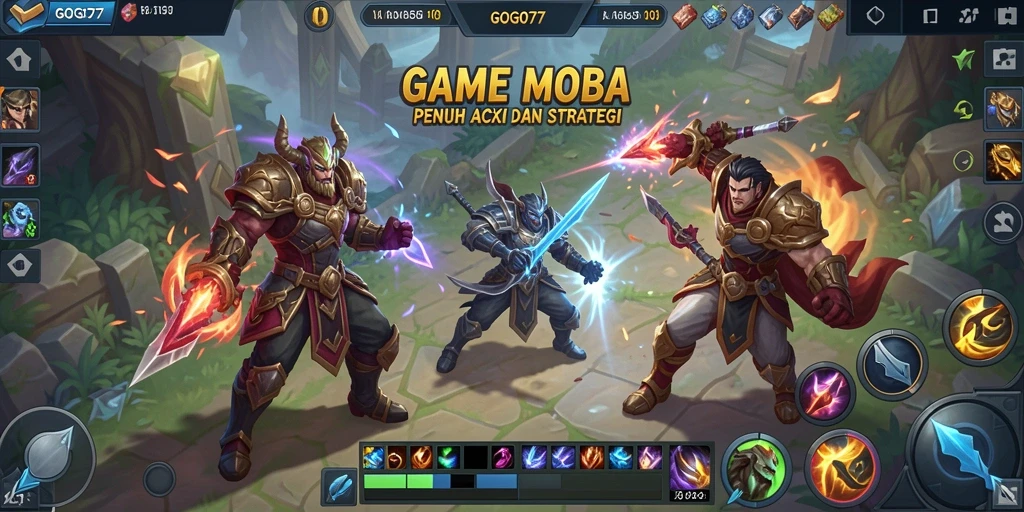 Tampilan gameplay seru dalam GOGO77 yang menampilkan pertempuran strategis.