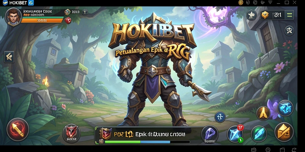 Screenshot HOKIBET menampilkan aksi seru dalam pertarungan RPG.