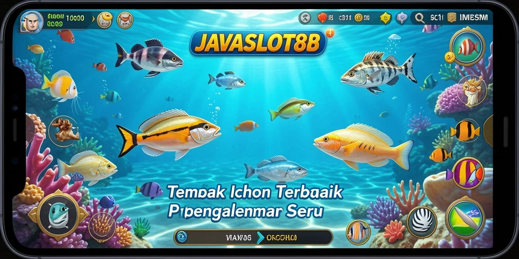 Tampilan gameplay seru dalam Tembak Ikan JAVASLOT88.