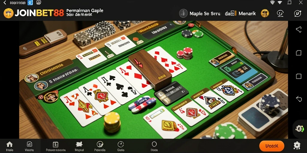 Tampilan gameplay seru dari JOINBET88 dengan interaksi pemain Gaple.