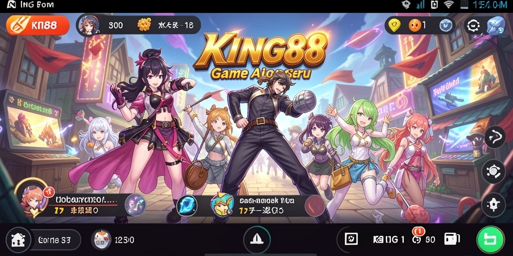 Screenshot KING88 menampilkan pertarungan seru antar karakter anime.