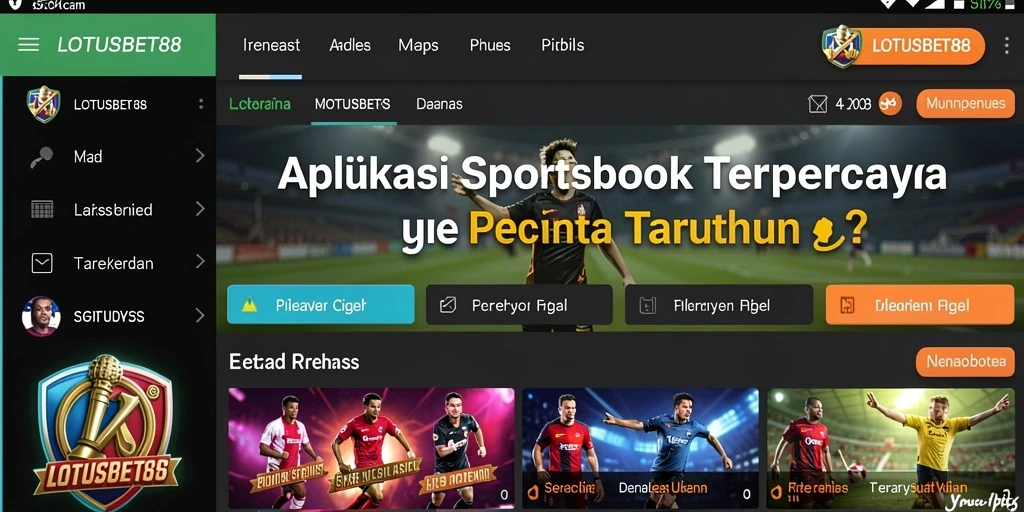 Gambaran tampilan antarmuka LOTUSBET88 saat bertaruh pada olahraga.