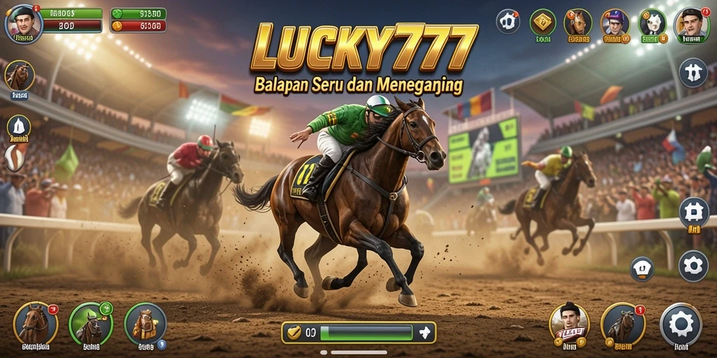 Tangkapan layar gameplay LUCKY777 menampilkan aksi balapan yang mendebarkan.