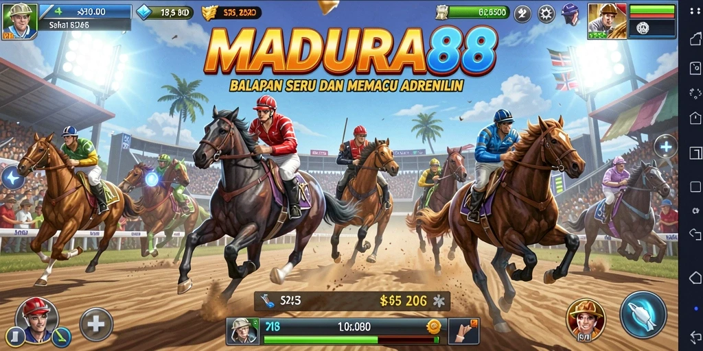 Gameplay Racing yang mendebarkan dengan berbagai kendaraan.