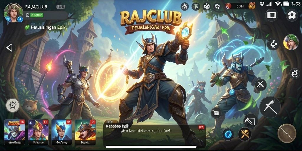 Tampilan gameplay RAJACLUB yang penuh aksi dan petualangan.