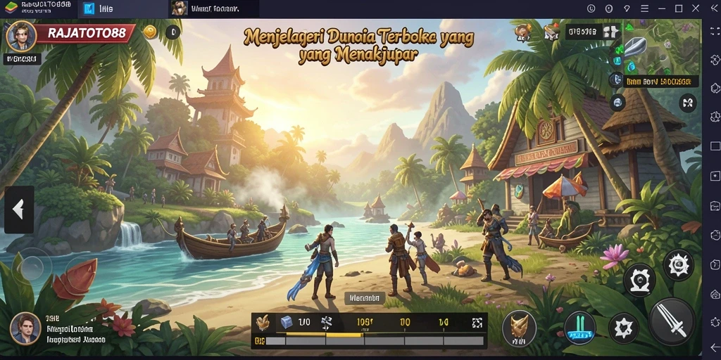 Tampilan gameplay yang mendebarkan dari RAJATOTO88 di dunia Open World.