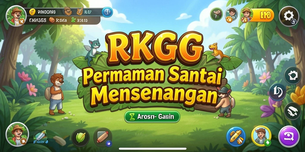 Tangkapan layar gameplay RKGG yang penuh warna dan menarik.