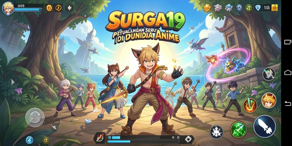 Tangkapan layar dari gameplay SURGA19 dengan karakter Anime yang menarik.