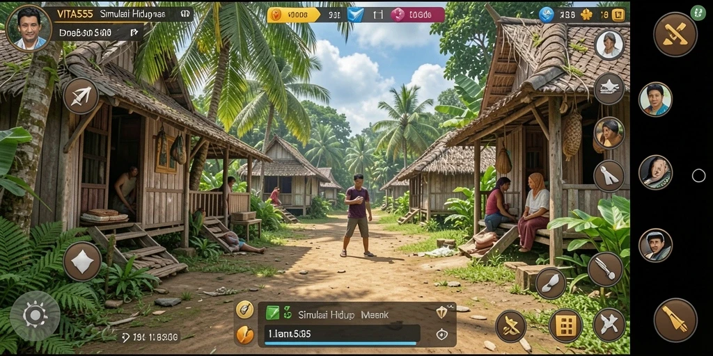 Screenshot VITA555 menampilkan gameplay penuh warna dan interaksi seru.