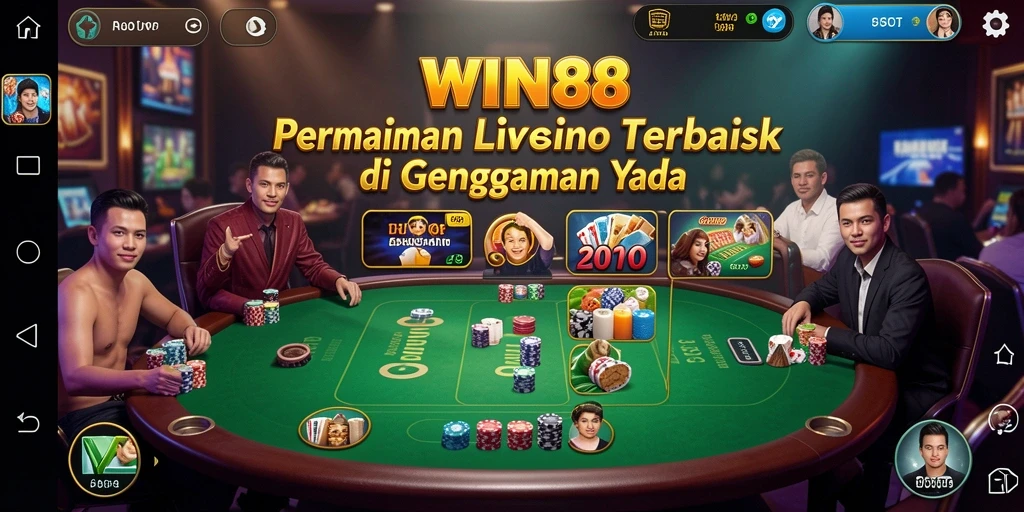 Tampilan menarik dari gameplay Live Casino di WIN88.