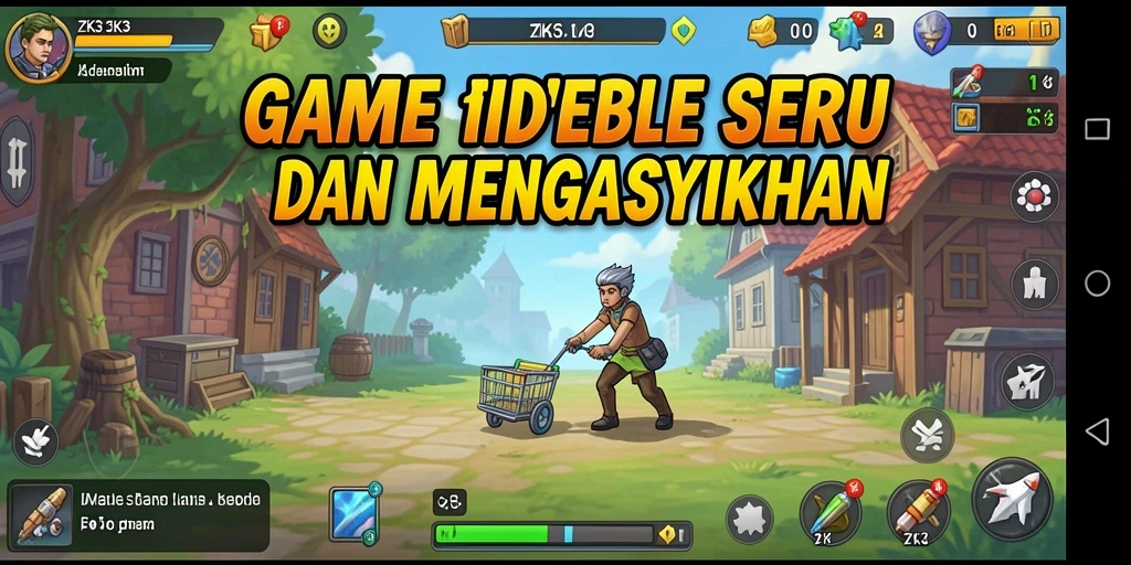 Screenshot gameplay ZK3 dengan tampilan Idle yang menarik.