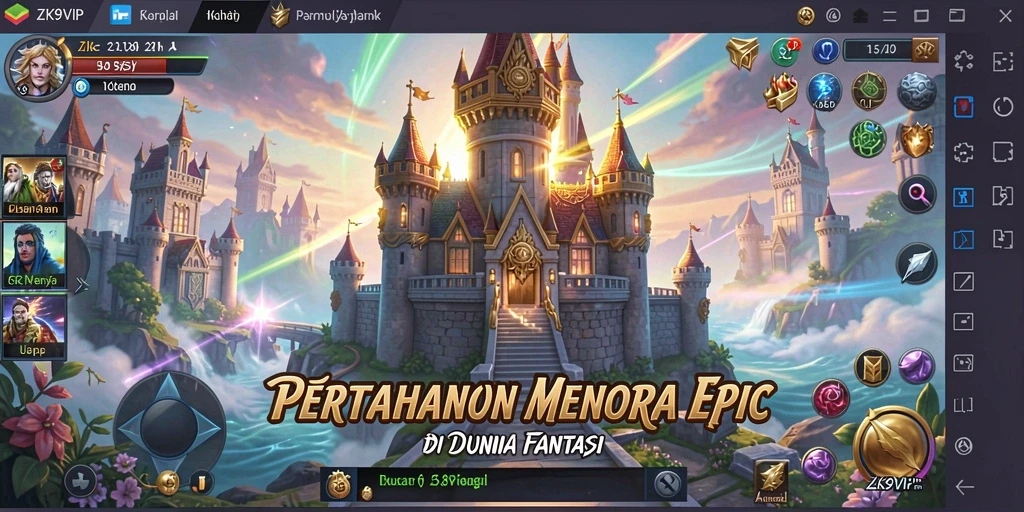 Tangkapan layar menunjukkan aksi menegangkan dari gameplay Tower Defense.